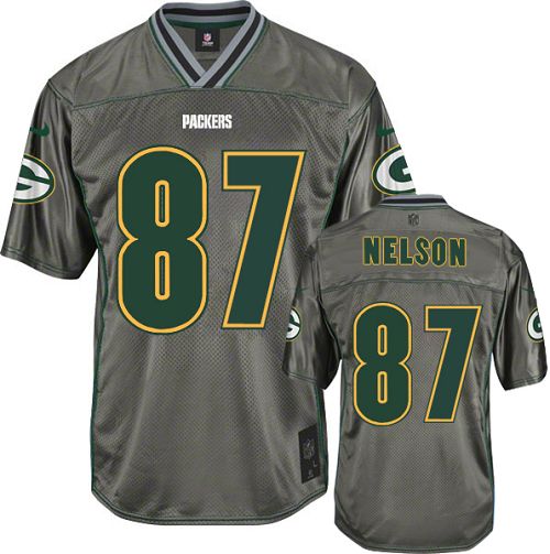 Youth Limited Jordy Nelson Nike Jersey Grey - #87 Vapor NFL Green Bay Packers